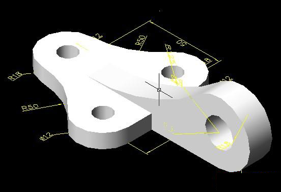 用AUTOCAD绘制机械零件三维立体图