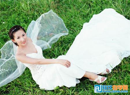 PS处理漂亮MM婚纱照片教程