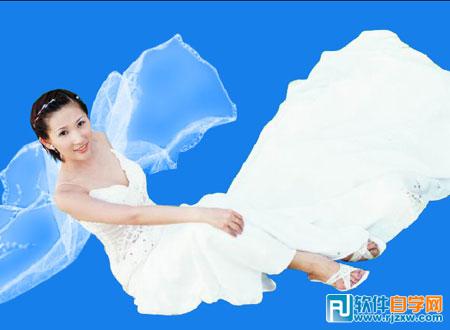 PS处理漂亮MM婚纱照片教程