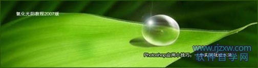 用PS手绘叶子上面晶莹透明的水珠