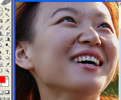 用PS修复美白皮肤纹理效果