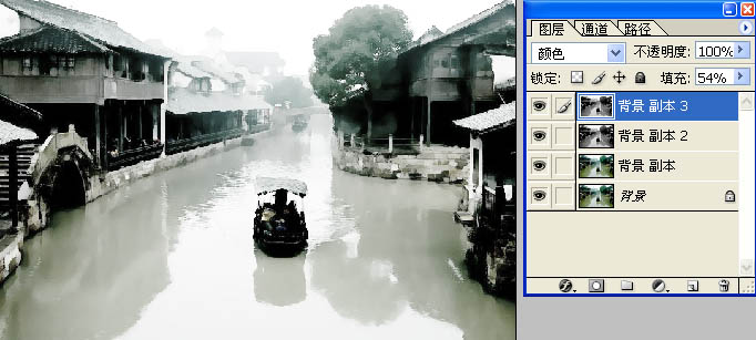 非常逼真的水彩风景画怎么用PS制作