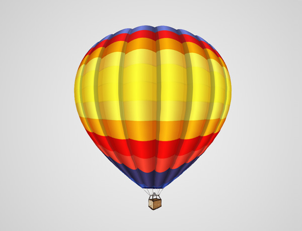 PS快速制作逼真的热气球立体感