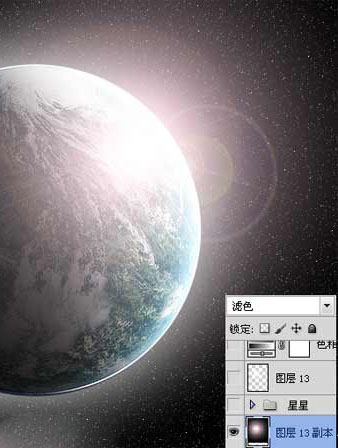 photoshop快速合成太空宇宙星球