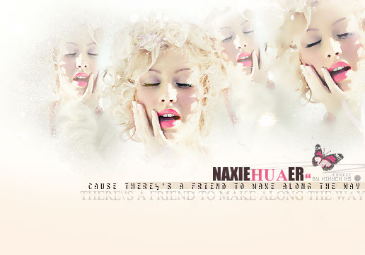 Photoshop制作清新欧美静态人物成签教程