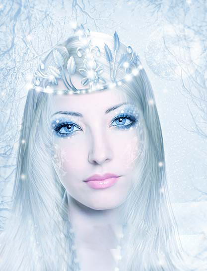 PhotoShop把美女照片制作为梦幻手绘图