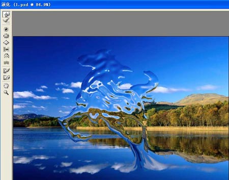 Photoshop合成水中飞马特效图片
