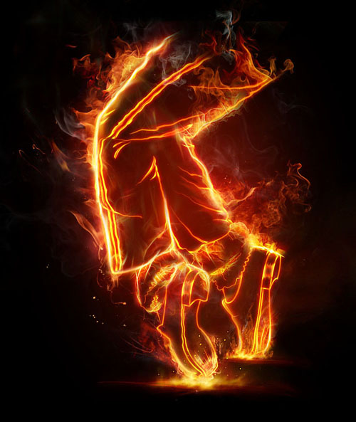 用Photoshop制作极眩的火焰效果实例教程