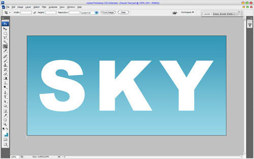 用Photoshop制作带有云彩特效的文字实例教程