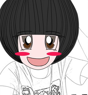 photoshop把人物照片制作成可爱的漫画实例教程