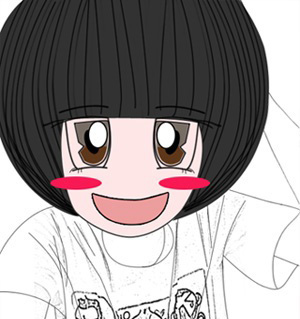 photoshop把人物照片制作成可爱的漫画实例教程