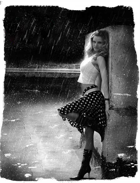 Photoshop给图片加上下雨的效果