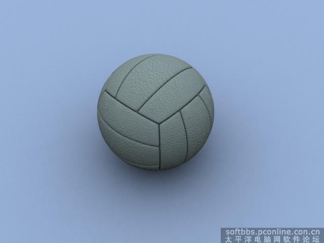 用3dsmax制作高仿真排球实例