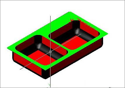 用AutoCAD绘制厨房用的水槽建模方法