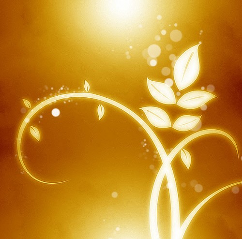 用PhotoShop制作华丽发光花纹图案