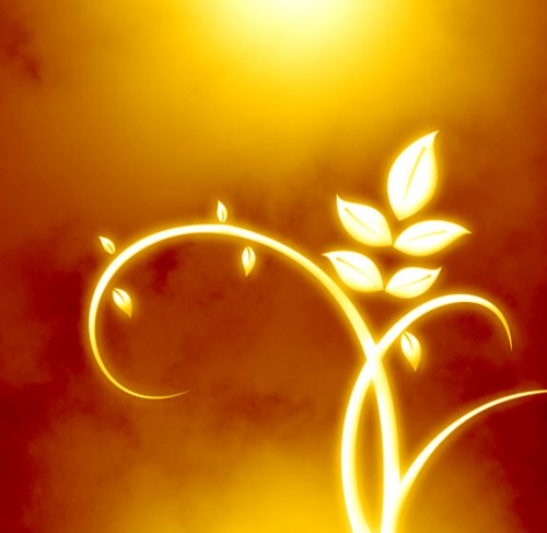 用PhotoShop制作华丽发光花纹图案