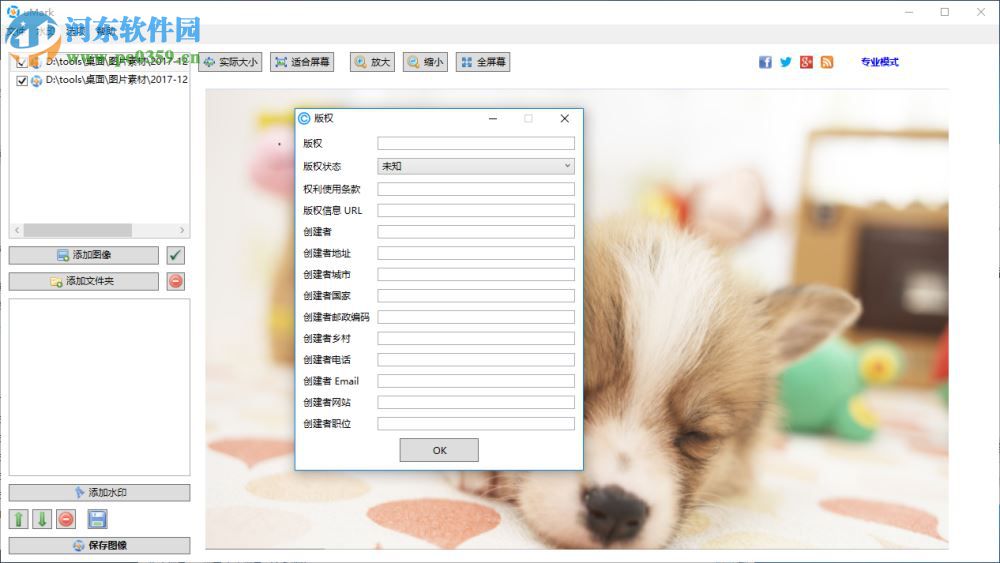 umark pro添加版权到元数据的方法