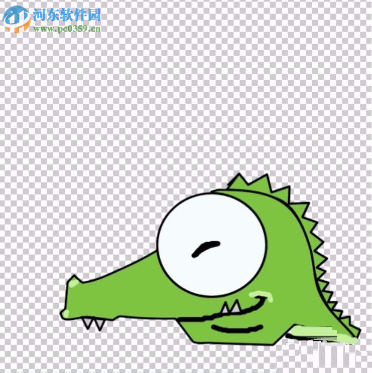 PS制作鳄鱼头像的示例教程