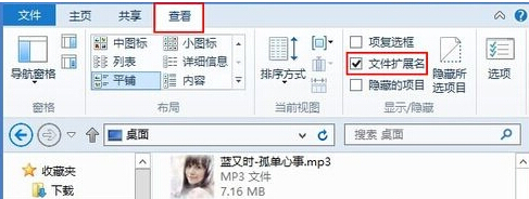 win10系统显示或隐藏文件扩展名的方法教程