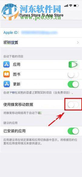 苹果iPhone X设置禁止流量更新应用的图文教程