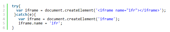 IE中document.createElement的iframe无法设置属性name的解决方法